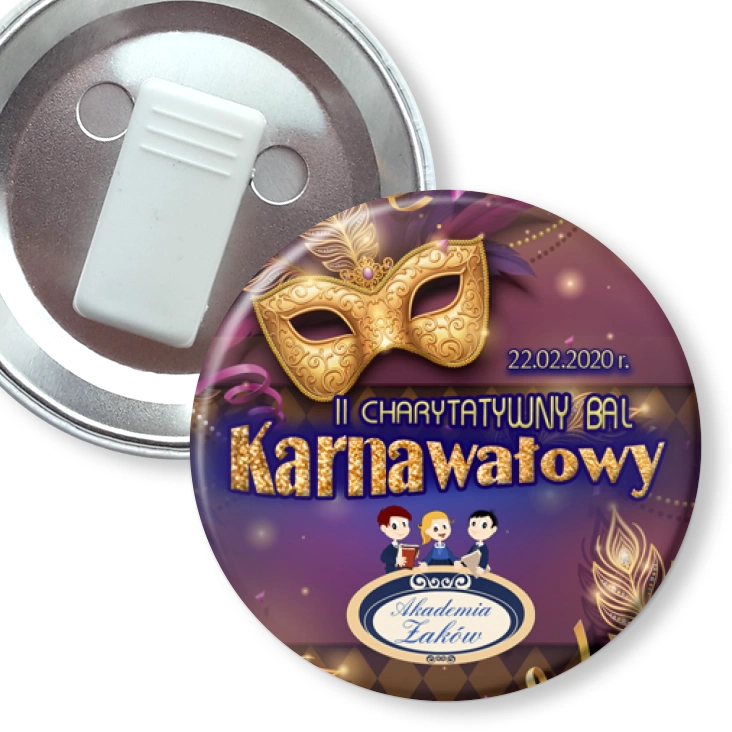 przypinka z żabką Bal karnawałowy