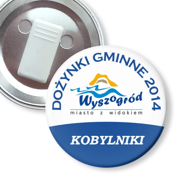 przypinka z żabką Dożynki Gminne - Kobylniki 2014