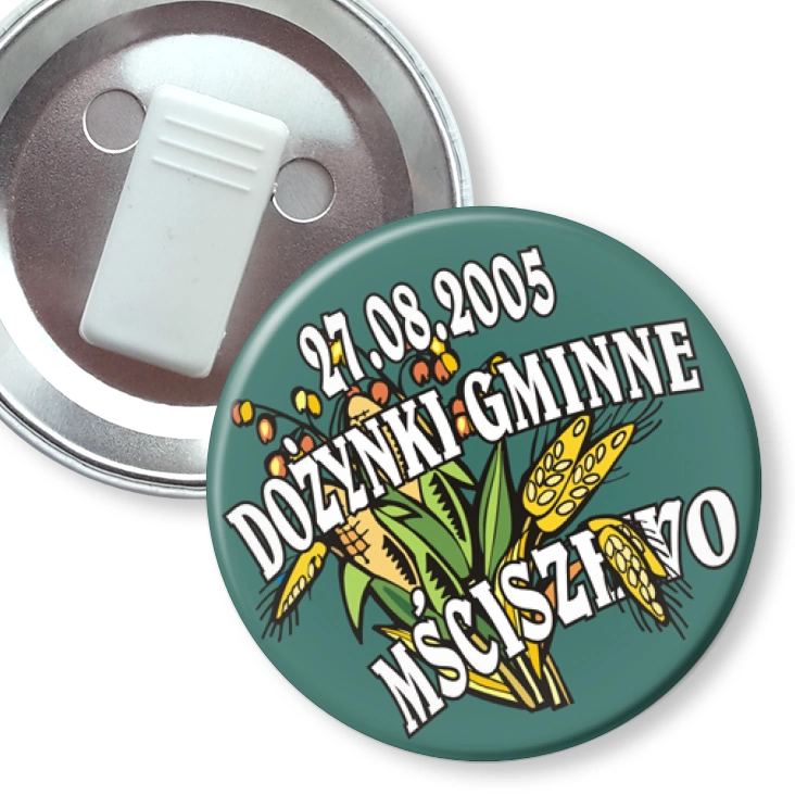 przypinka z żabką Dożynki Gminne w Mściszewie