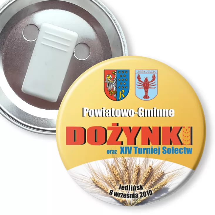 przypinka z żabką Dożynki Powiatowo-Gminne