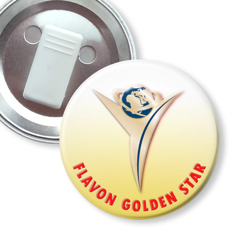 przypinka z żabką FLAVON GOLDEN STAR