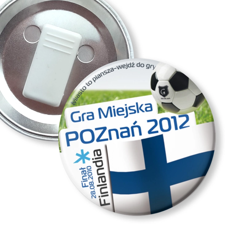 przypinka z żabką Gra Miejska - Poznań 2012 - Finlandia