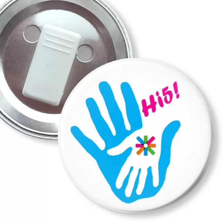 przypinka z żabką hi 5