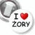 Przypinka z żabką I love Żory