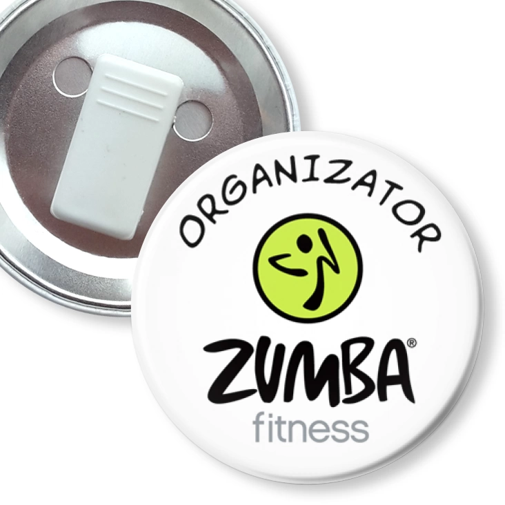 przypinka z żabką I love Zumba Fitnes - organizator