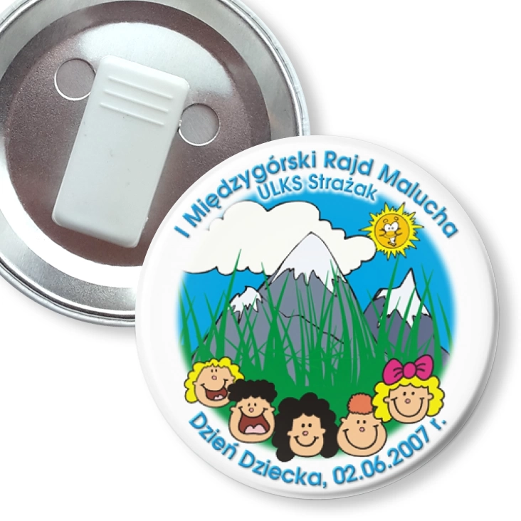 przypinka z żabką I Międzygórski Rajd Malucha