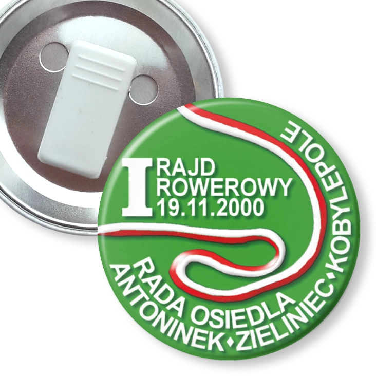 przypinka z żabką I Rajd Rowerowy