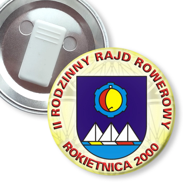 przypinka z żabką II Rodzinny Rajd Rowerowy - Rokietnica 2000