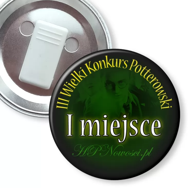 przypinka z żabką III Wielki Konkurs Potterowski