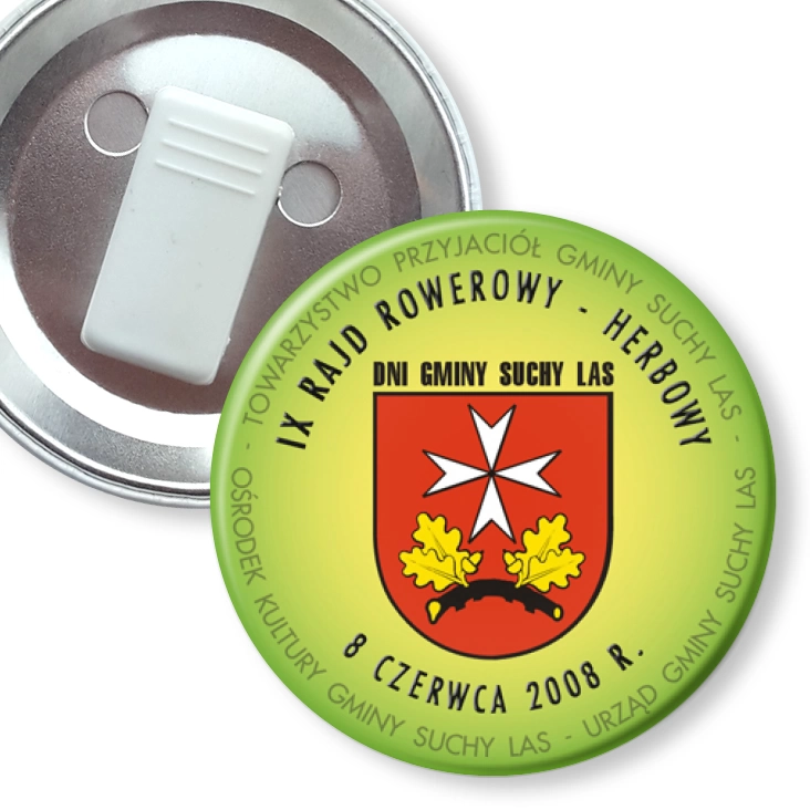 przypinka z żabką IX Rajd Rowerowy Herbowy