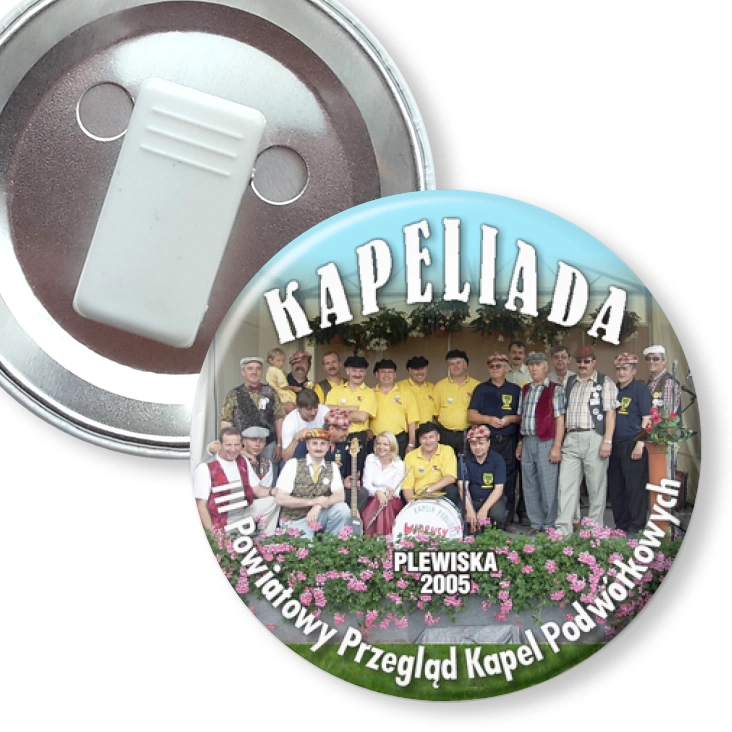 przypinka z żabką Kapeliada - 3 Przegląd Kapel Podwórkowych