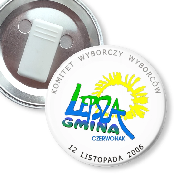przypinka z żabką Lepsza Gmina Czerwonak 2006