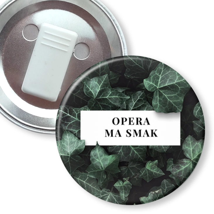 przypinka z żabką Opera ma smak