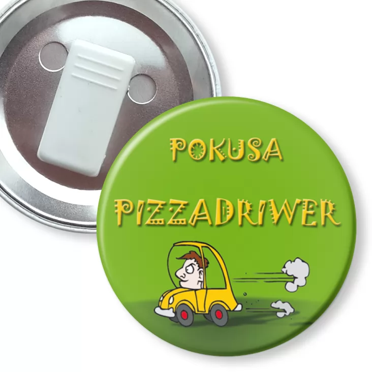 przypinka z żabką Pizzadriwer