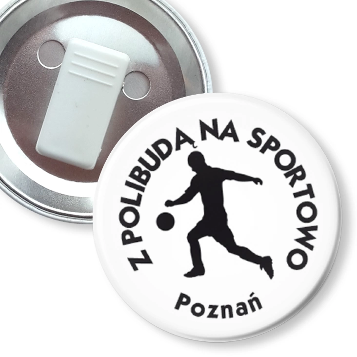 przypinka z żabką Politechnika Poznańska - Piłka Nożna