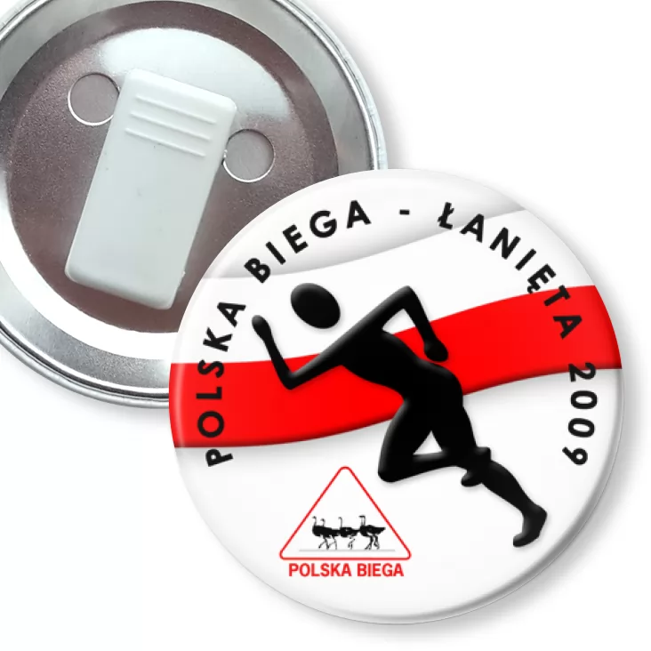 przypinka z żabką Polska Biega - Łanięta 2009