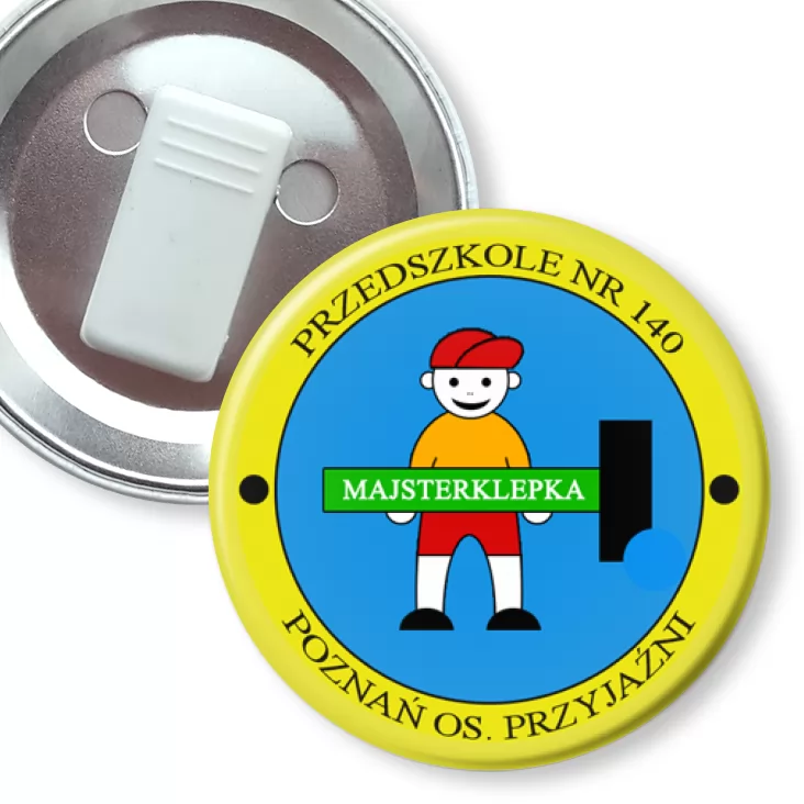 przypinka z żabką Przedszkole Majsterklepka