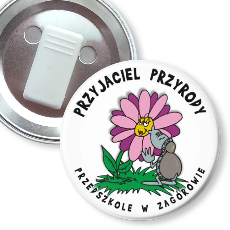 przypinka z żabką Przedszkole w Zagórowie