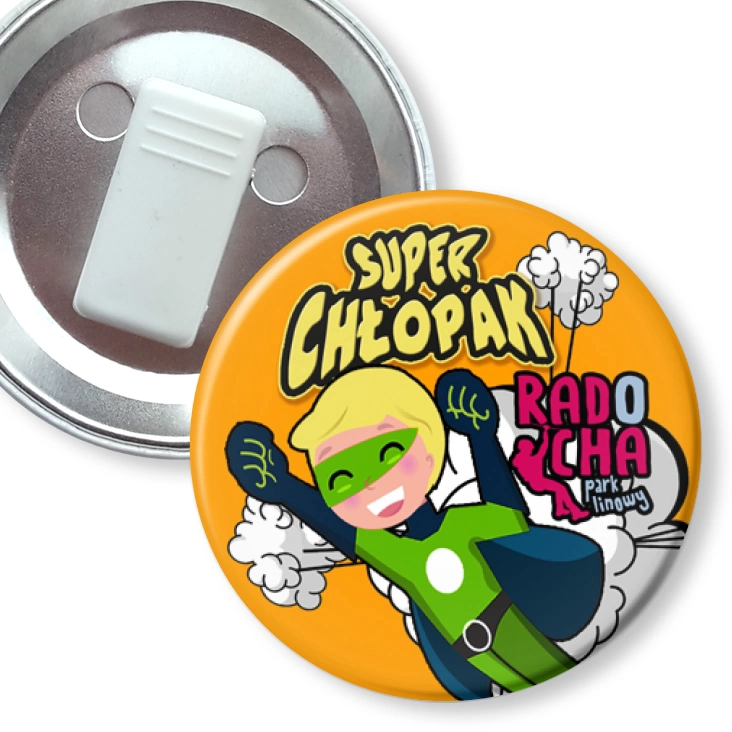 przypinka z żabką Radocha - Super Chłopak
