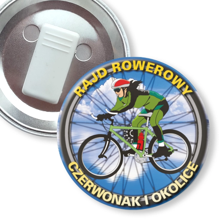 przypinka z żabką Rajd Rowerowy - Czerwonak i Okolice