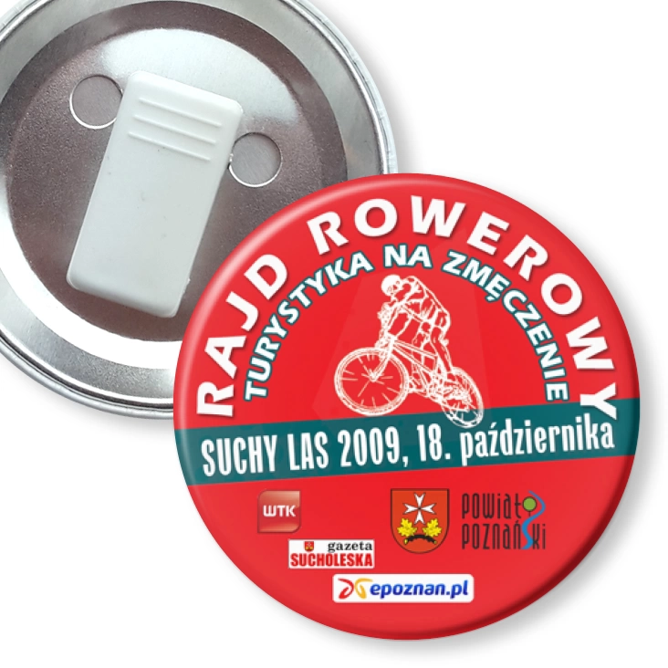 przypinka z żabką Rajd rowerowy - turystyka na zmęczenie