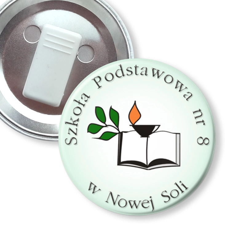 przypinka z żabką SP nr 3 w Nowej Soli