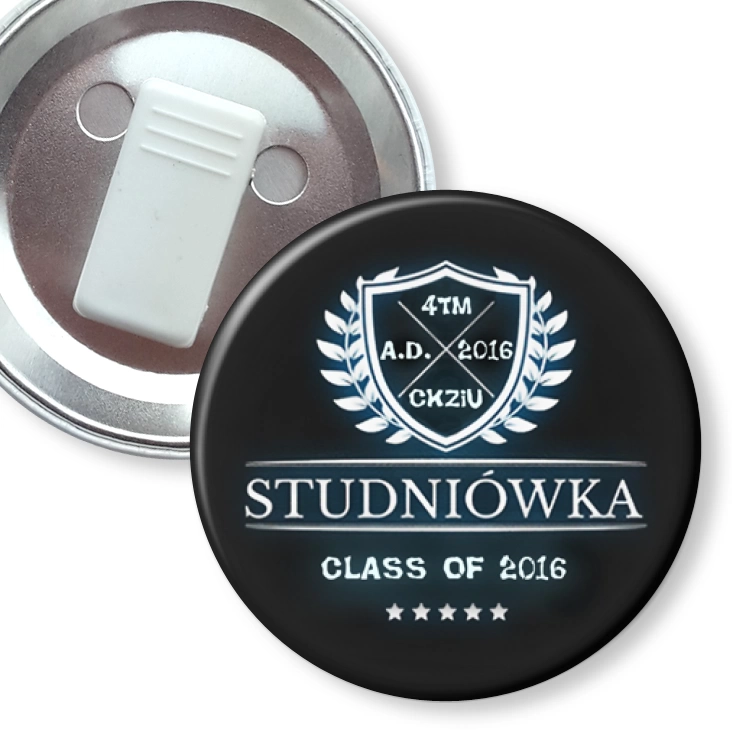 przypinka z żabką Studniówka - 4TM