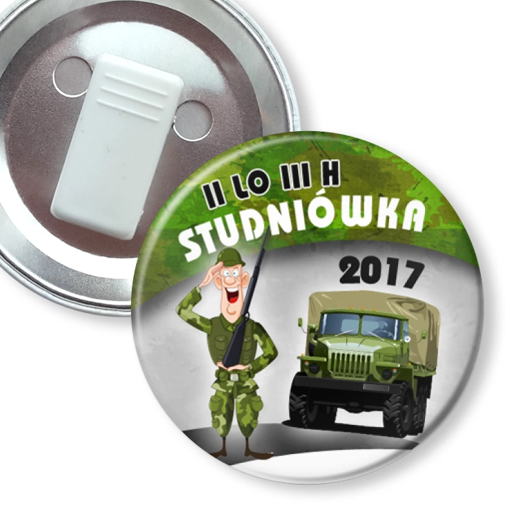 przypinka z żabką Studniówka -  II LO III H