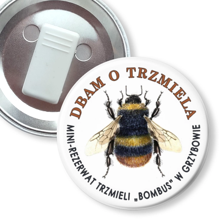 przypinka z żabką Trzmiel Bombus