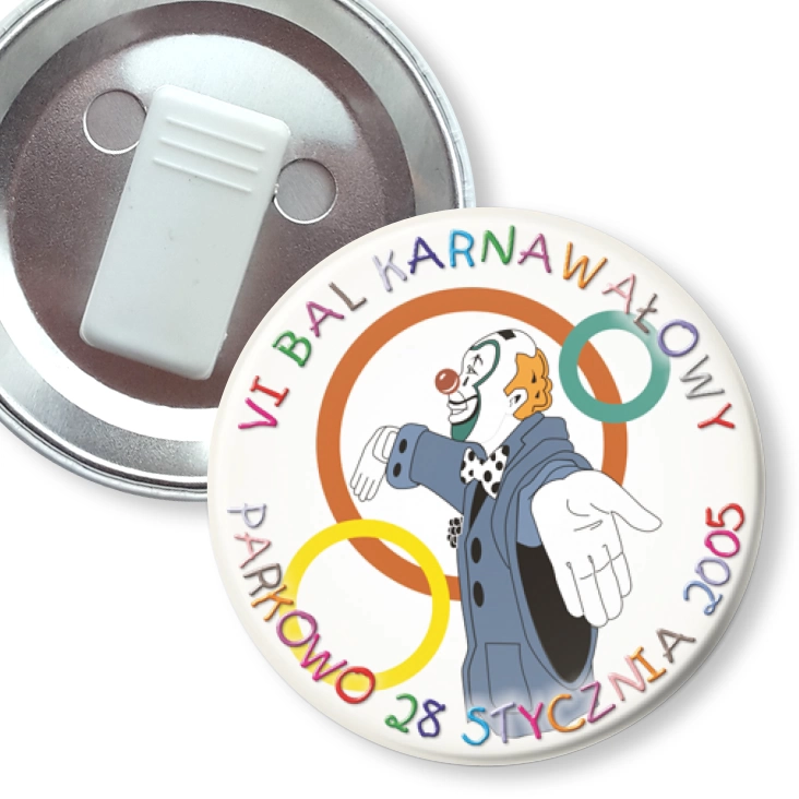 przypinka z żabką VI Bal Karnawałowy w Parkowie