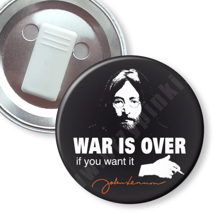 przypinka z żabką War is over if you want it
