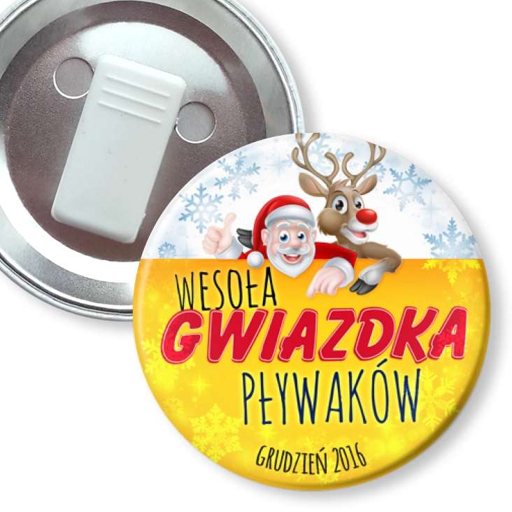 przypinka z żabką Wesoła gwiazdka Pływaków 2016