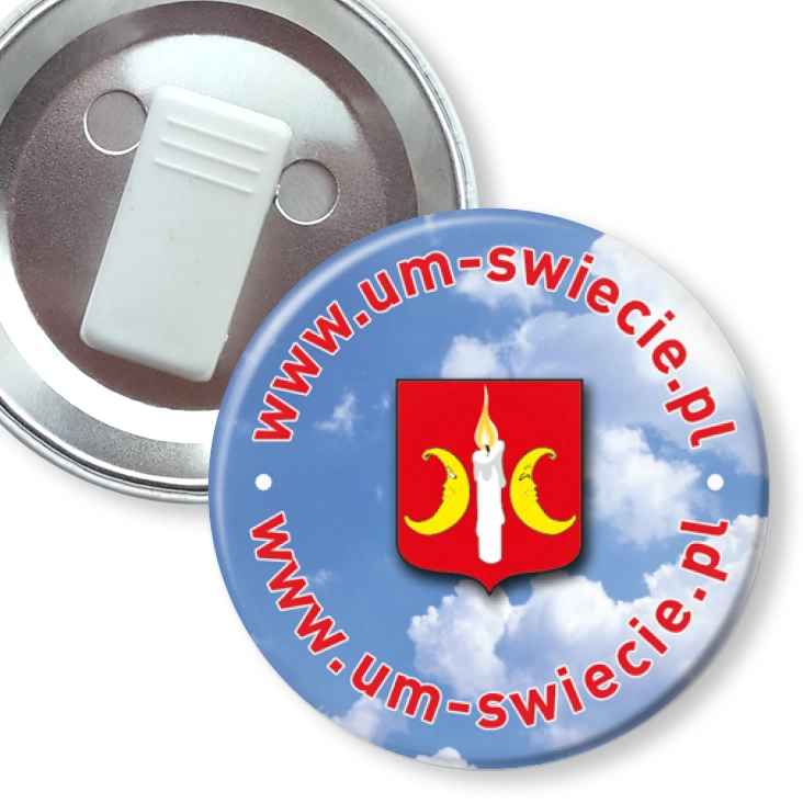 przypinka z żabką www.um-swiecie.pl