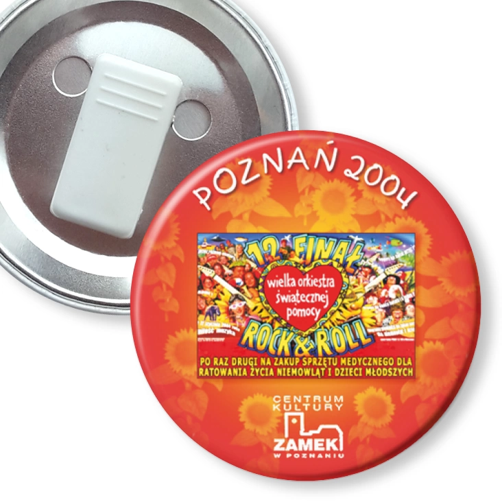 przypinka z żabką XII Finał WOŚPa w Poznaniu