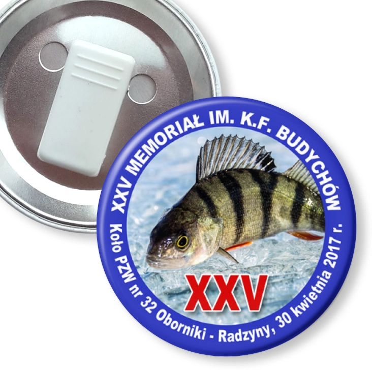 przypinka z żabką XXI Memoriał K.F. Budychów