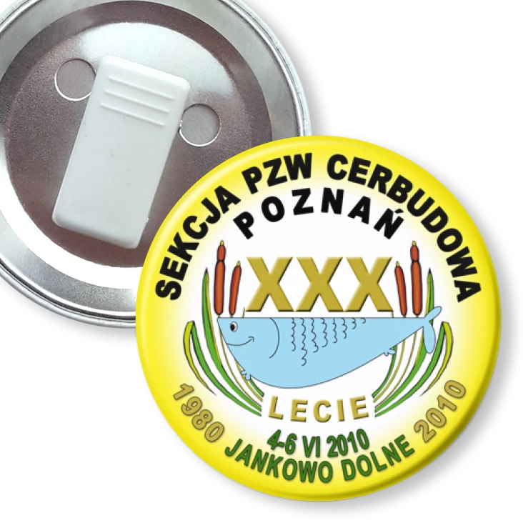 przypinka z żabką XXX-lecie PZW Cerbudowa