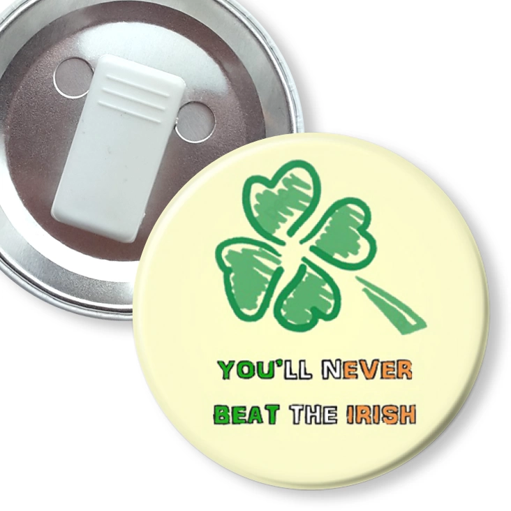 przypinka z żabką You`ll never beat the Irish