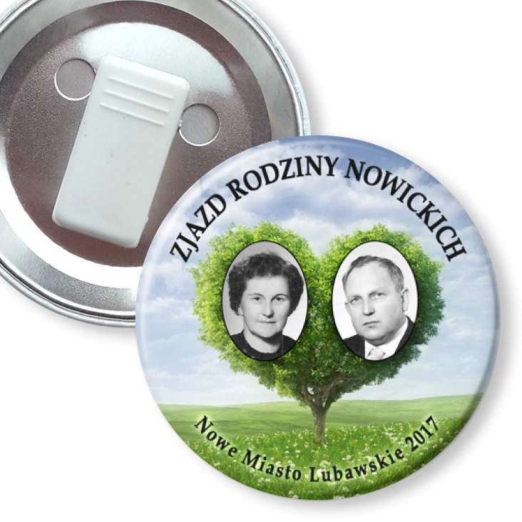 przypinka z żabką Zajazd Rodziny Nowickich