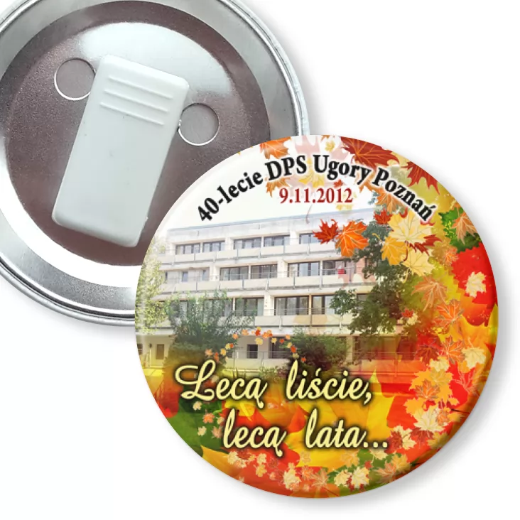 przypinka z żabką 40-lecie DPS Ugory Poznań