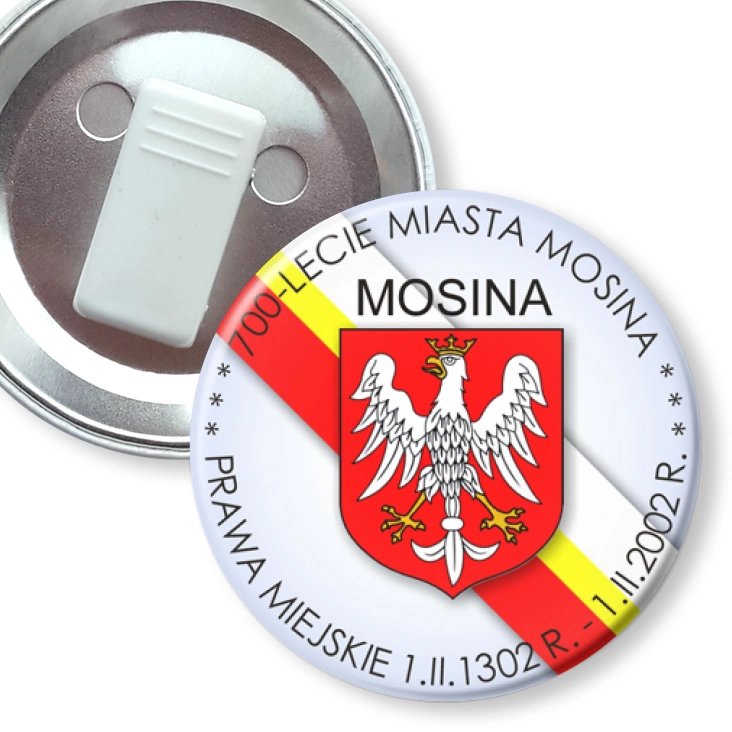 przypinka z żabką 700-lecie Miasta Mosina