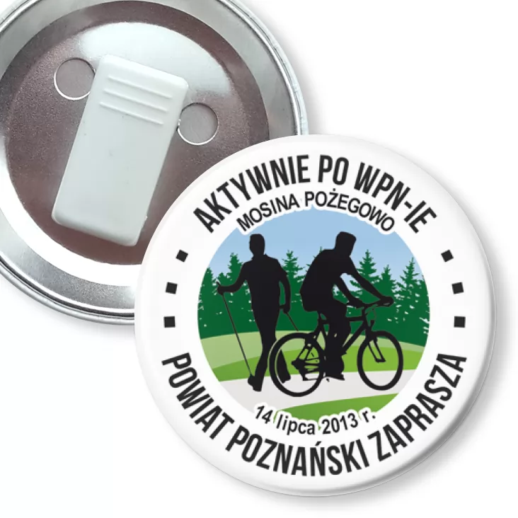 przypinka z żabką Aktywnie po WPN-ie
