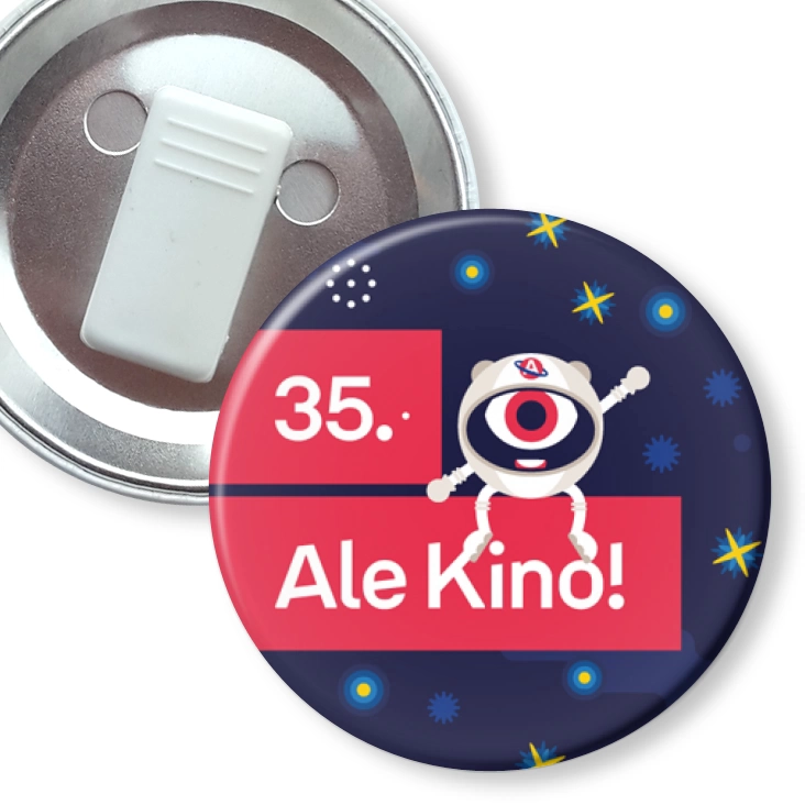 przypinka z żabką Ale kino! 2017