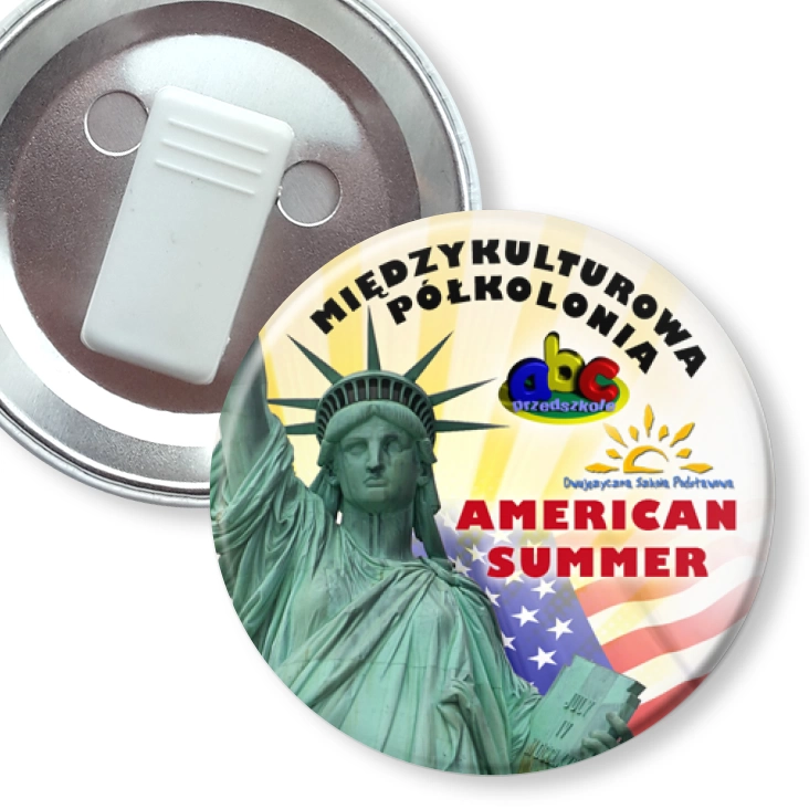 przypinka z żabką American Summer