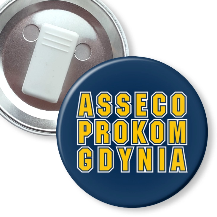 przypinka z żabką Asseco Prokom Gdynia B