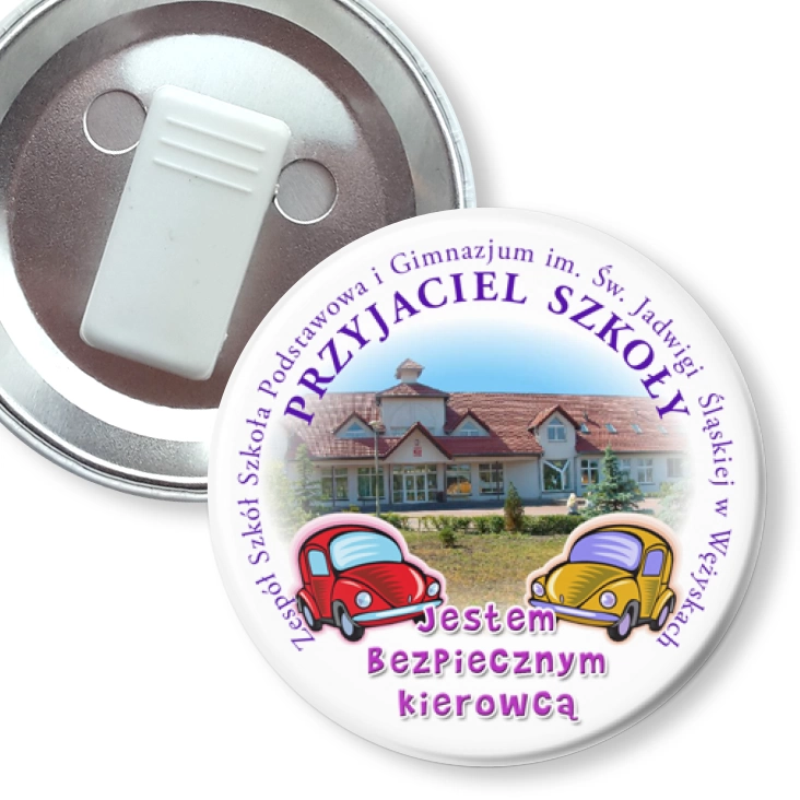 przypinka z żabką Bezpieczny kierowca