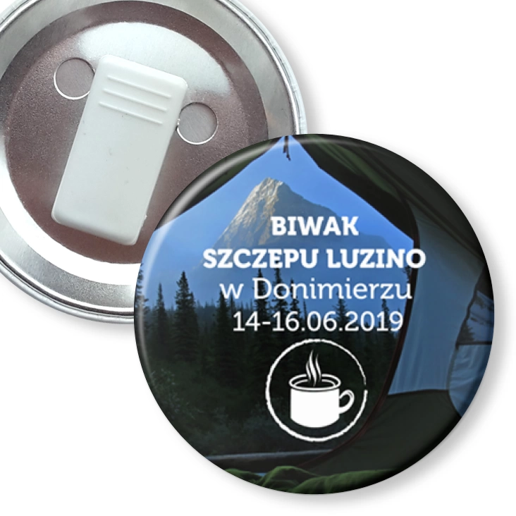 przypinka z żabką Biwak Szczepu Luzino