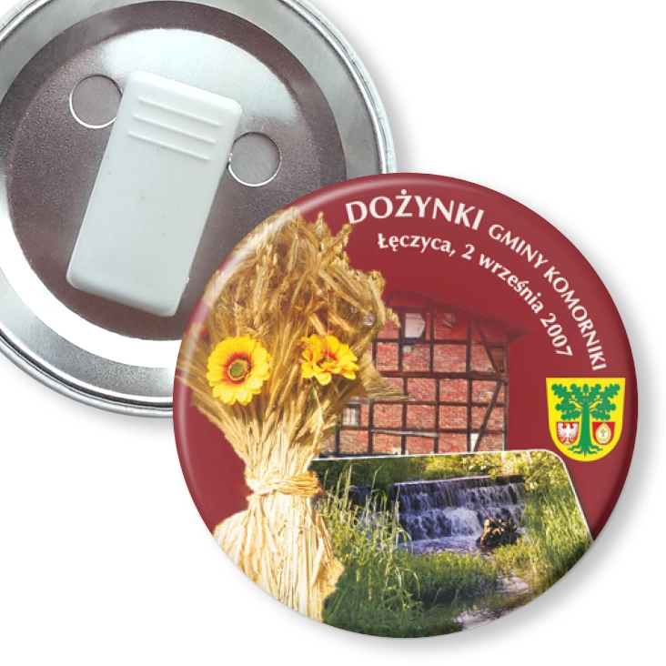 przypinka z żabką Dożynki Gminy Komorniki 2007