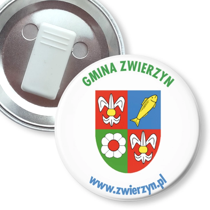 przypinka z żabką Gmina Zwierzyn