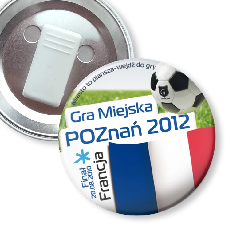 przypinka z żabką Gra Miejska - Poznań 2012 - Francja