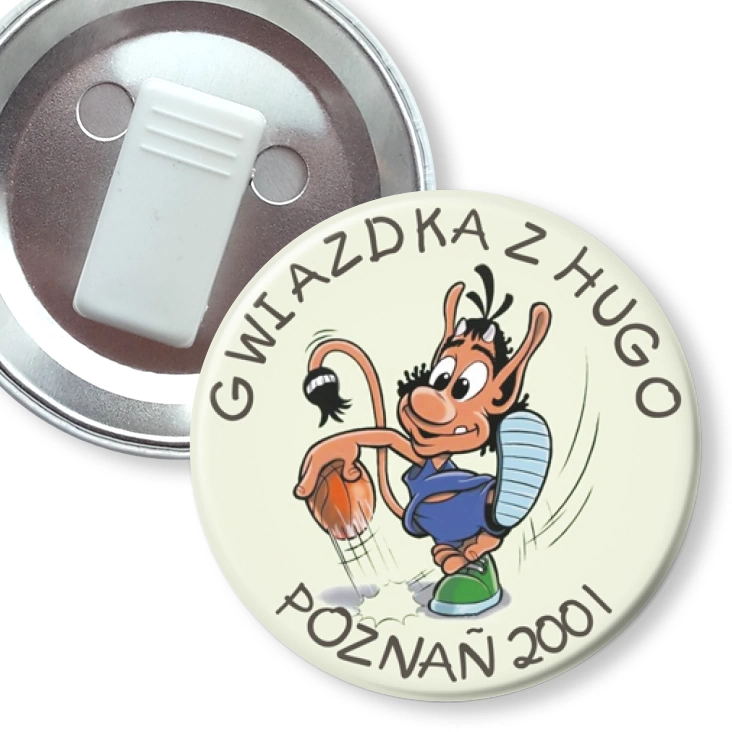 przypinka z żabką Gwiazda z Hugo